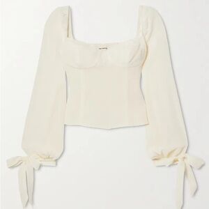 Reformation Elegant Cream Women's Blouse Top